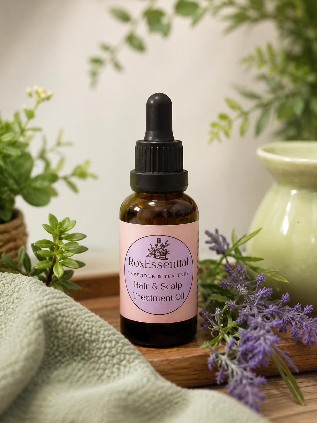 RoxEssential Lavender & Tea Tree Hair & Scalp Treatment Oil | 30ml