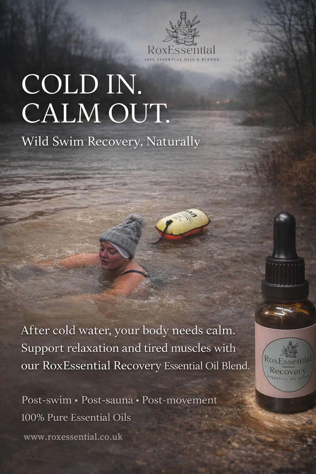 RoxEssential Recovery Blend | Warming Body & Massage Oil for Post Exercise Care