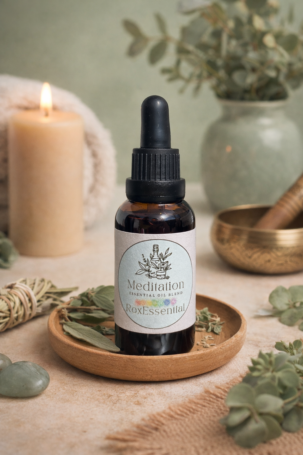 Meditation Body & Bath Oil | Aromatherapy Blend for Relaxation & Mindfulness