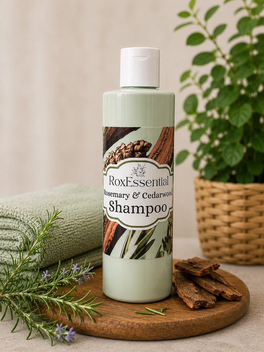 RoxEssential Rosemary & Cedarwood Shampoo | Essential Oil Shampoo for Dry Scalp 250ml