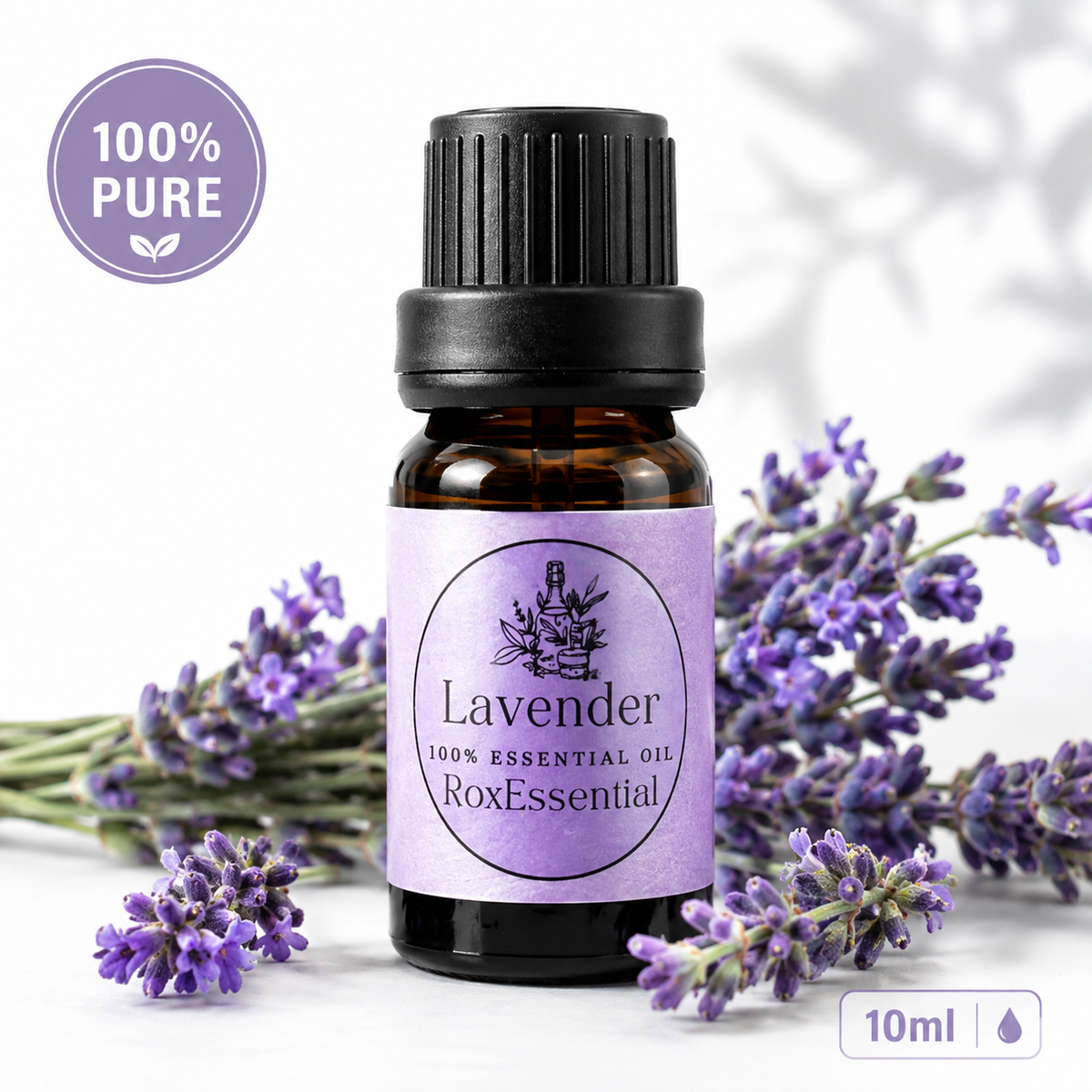 Lavender Essential Oil 10ml | 100% Pure Lavandula angustifolia for Sleep & Relaxation