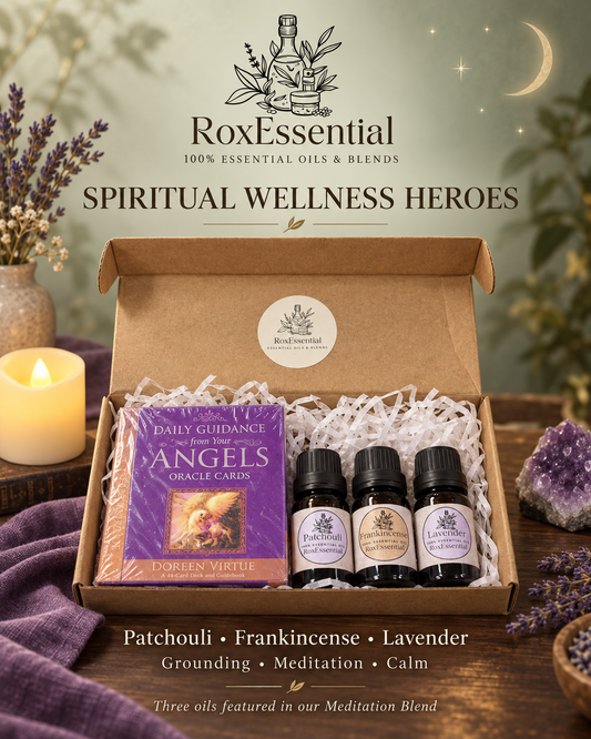 Spiritual Wellness Heroes Gift Set | Oracle Cards and Essential Oils